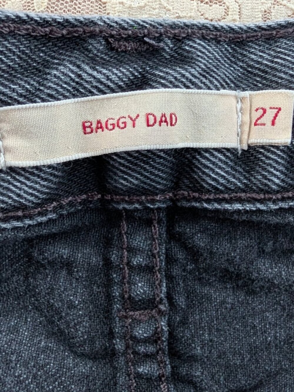 Levi's women's baggy dad jeans 100 cotton faded black size 27 VGUC - Picture 10 of 14